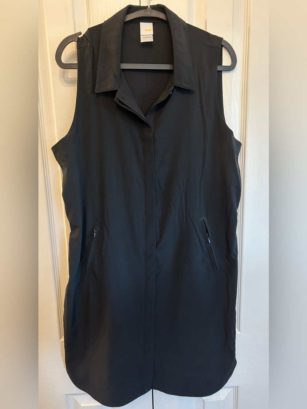 Lolé Sleeveless Travel Dress Black Size L NWOT Sustainable
